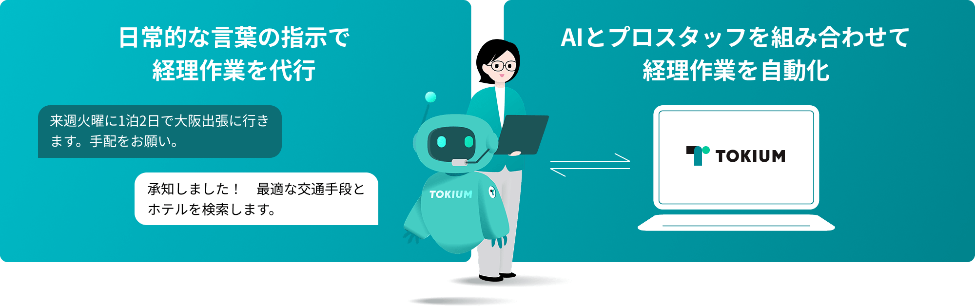 AIとプロスタッフが連携して経理業務を丸ごと代行