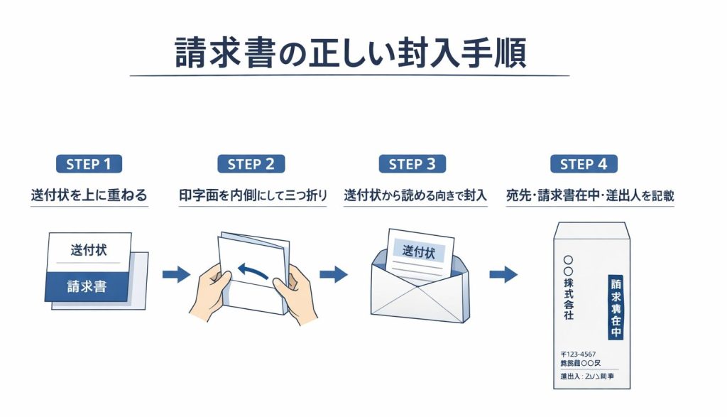 請求書の正しい封入手順｜送付状・折り方・入れ方の基本