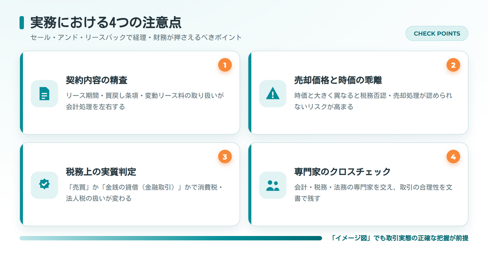 セール・アンド・リースバックの実務における4つの注意点